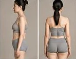 Balanced body type, side and back