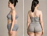 Blood stasis body type, side and back