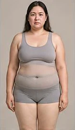 Example: damp-heat body type, front