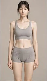 Example: qi & blood deficiency body type, front