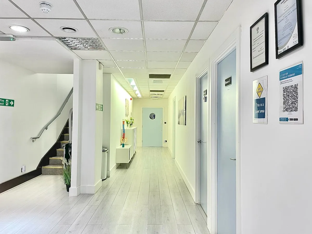 Treatment rooms corridor at AcuPro Clinic City of London