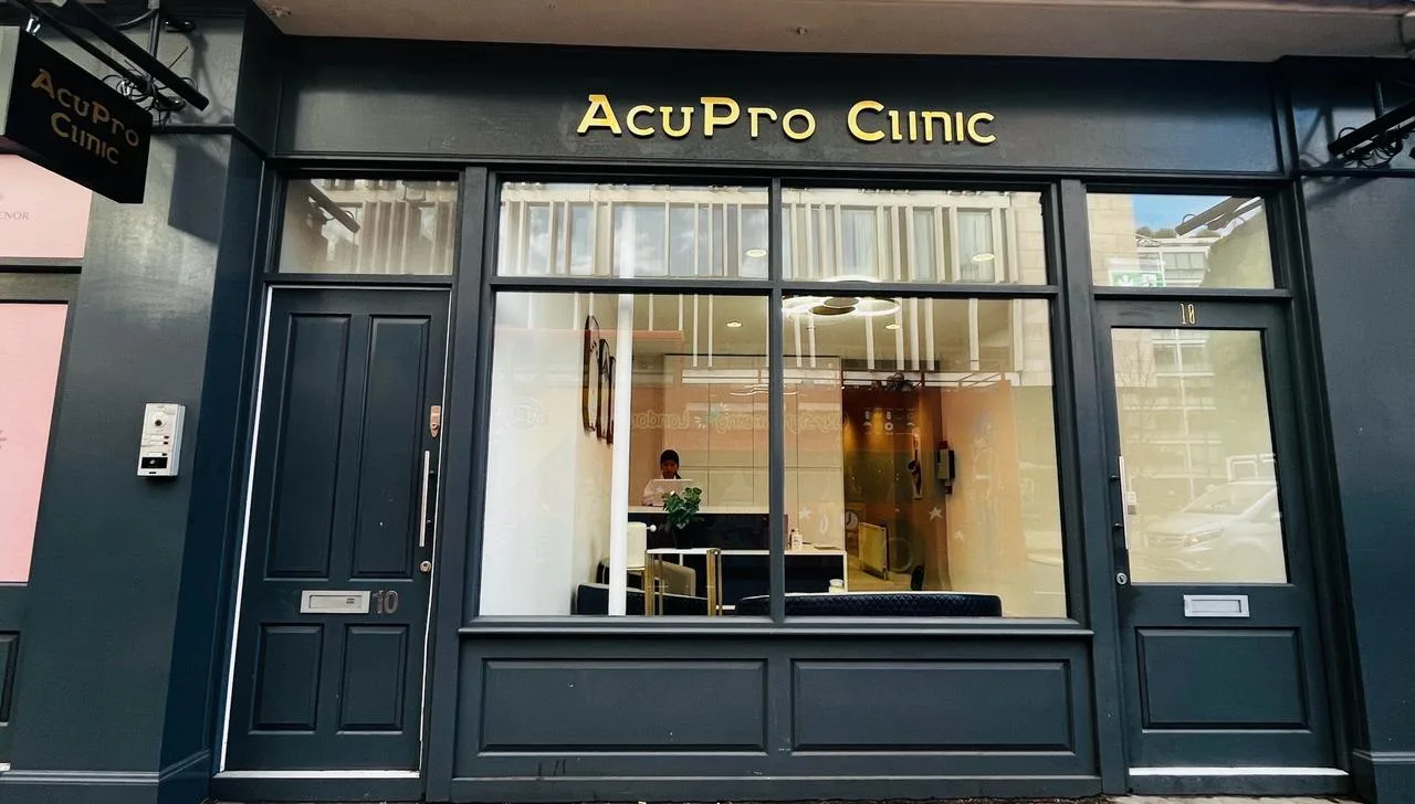 AcuPro Clinic shopfront at 10 Buckingham Palace Road, London Victoria