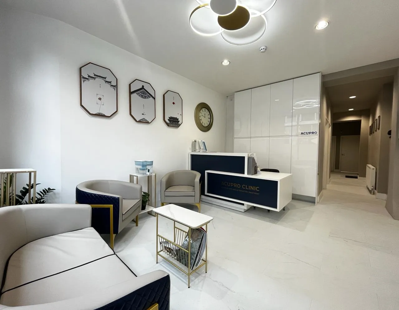 Reception and waiting area at AcuPro Clinic London Victoria