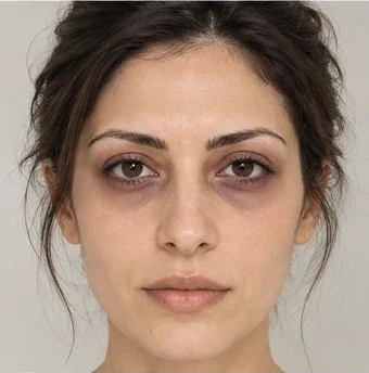 Example of a dark circles, darkish complexion