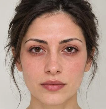 Example of a red face, red eyes